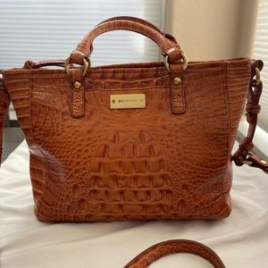 BRAHMIN Satchel in Pecan Leather (retail $298)
